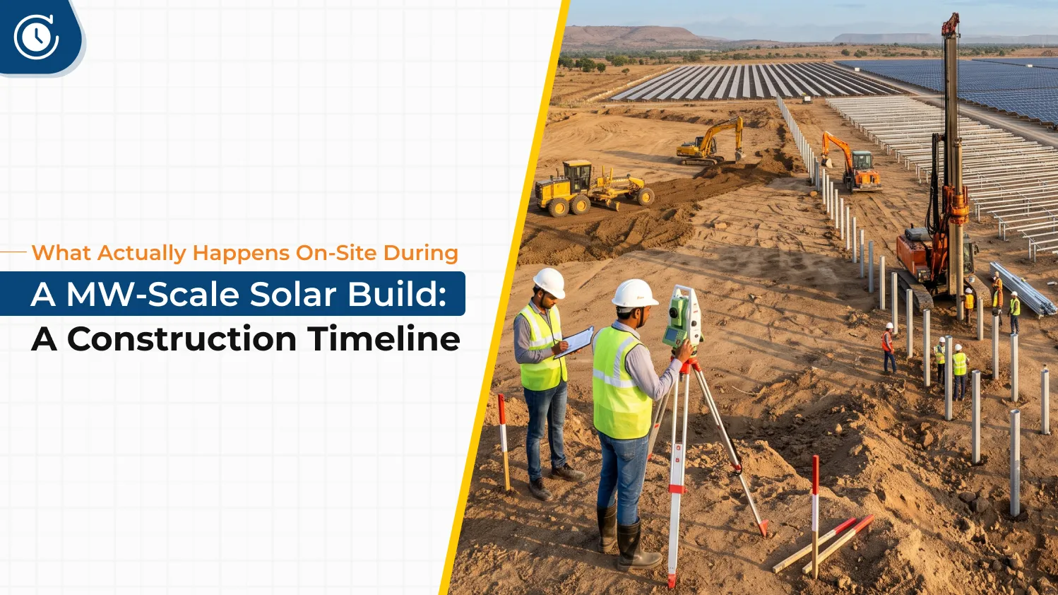 What Actually Happens On-Site During a MW-Scale Solar Build: A Construction Timeline